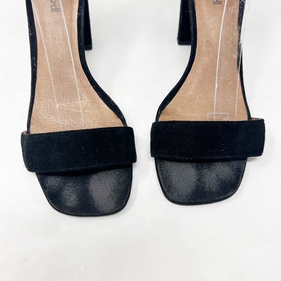 [Jeffrey Campbell] Black Holvey Suede Ankle Strap Chunky Block Heel Sandals Sz 9 - Picture 9 of 12